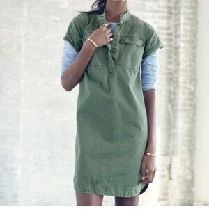 J Crew Military Shirt Dress EUC